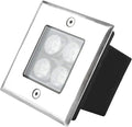 4W Square Landscape Lights - IP67 Waterproof Recessed LED Spot Lights for Gardens Paths and Terraces (Red Light 12V)