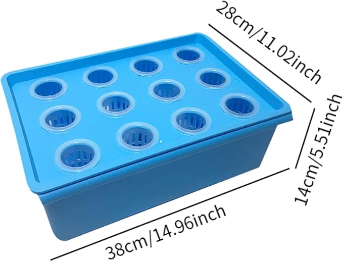 Hydroponic Grower Box Hydroponic System Growing Box 12 Holes Sturdy Practical Hydroponic System Planting Container for Indoor