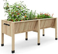 72x26x30in Raised Garden Bed Elevated Wood Planter Box Stand for Backyard Patio Balcony w/Legs 300lb Capacity