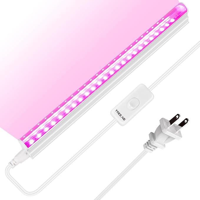 TREE.NB Plant Growing Lamps - 80W 80 LED Lamps with Full Spectrum/Red Blue Spectrum 3/9/12H Timer 10 Dimmable Level Adjustable Gooseneck 3 Switch Modes