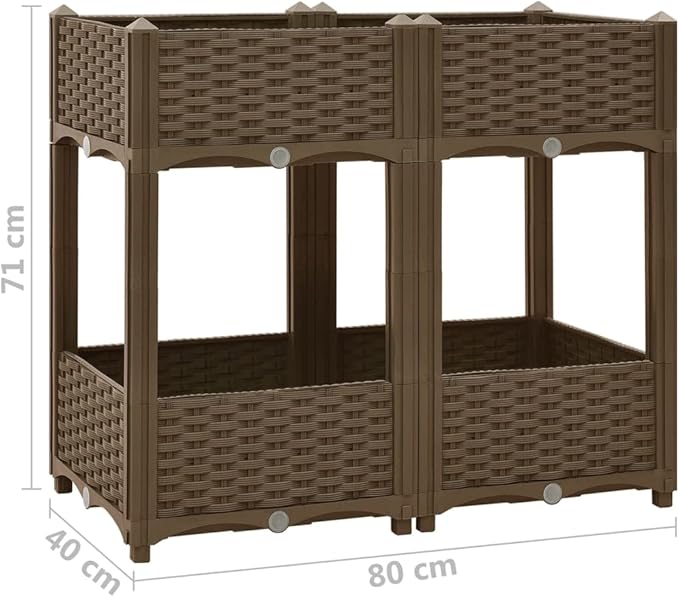 Raised BedGarden PlantersGarden PlantersGarden CenterpiecesGarden BedsRaised Beds for Growing FlowersHerbs and Fruits31.5x15.7x28 Polypropylene