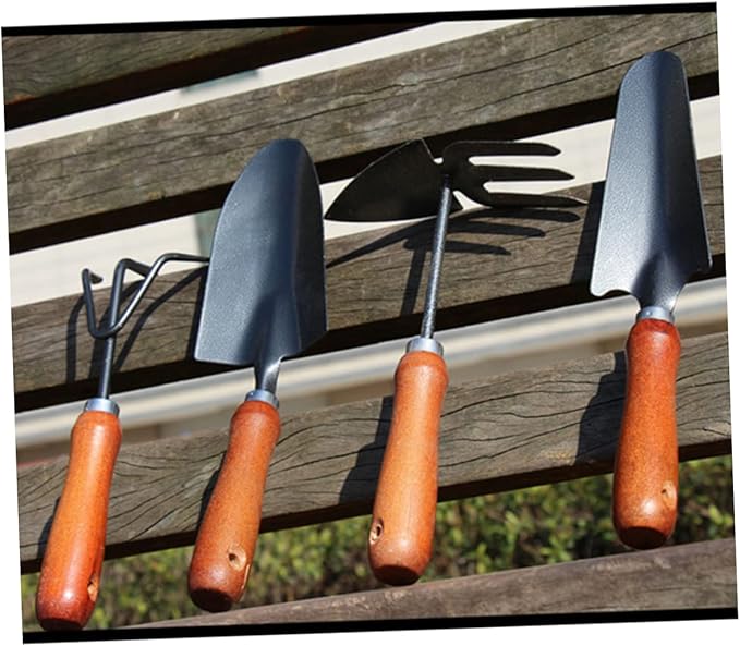 4pcs Mini Garden Tools Set Thicken Iron Shovels with Handles Durable Planting and Weeding Tools for Gardening Enthusiasts Lightweight and Easy to Carry