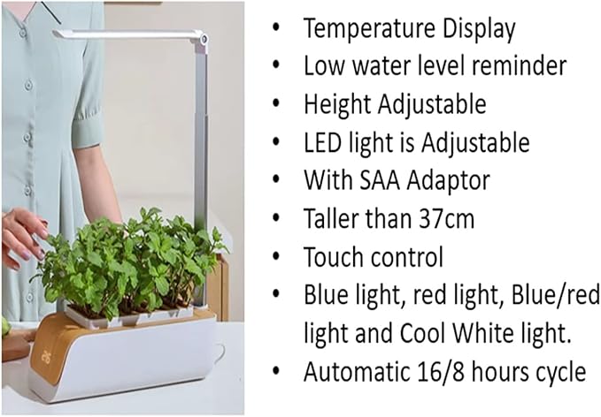 Hydroponic Equipment Mini Intelligent Hydroponic Kits with Ajustable Led Grow Lights Suitable for Home Garden Office Decoration Gift Indoor Garden