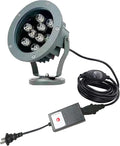 Kiven LED Landscape Plug-in Down Light with Timer Function 9W Outdoor Waterproo LED Christmas Decorative Spotlight Lamp 110V with Plug for Indoor Outdoor Yard Step Wall Lighting (Warm White)
