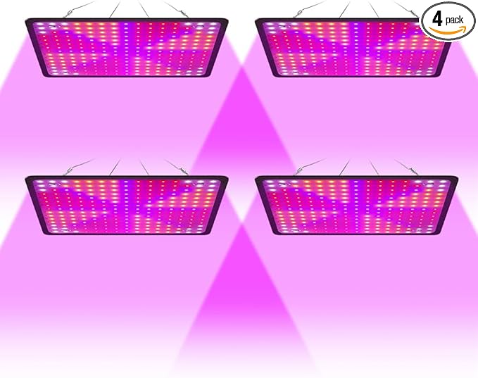 4Pcs 500W Full Spectrum Plant Light 110V Vegetable Planting Lights AC100-277V Hydroponic Seeds Fill Lamp UV/IR Greenhouse Tent Flowers Succulent Fruits Bonsai Potting Moss Cactus Cultivation Lighting