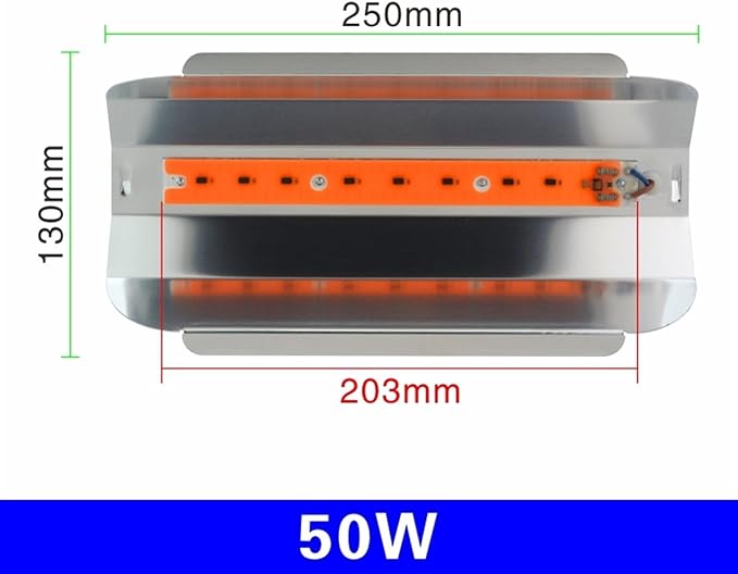 30W 50W 80W LED Grow Light AC 110V 220V Growth Floodlight Full Indoor Plant Light Greenhouse Cob Flood Grow Light(50W220V)