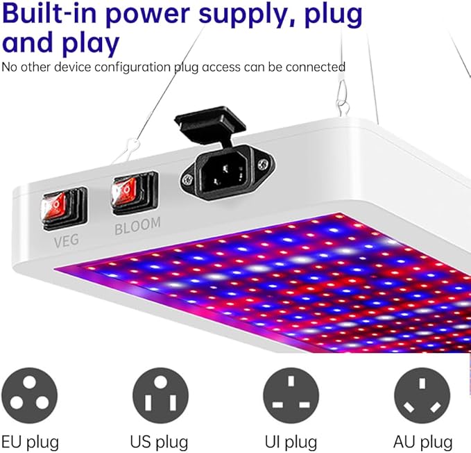 Grow Lights for Indoor Plants Full 216 LEDs 3 Light Modes Height Adjustable Large Coverage - Promote Photosynthesis Durable Heat Dissipation Ideal for Indoor