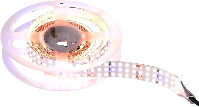 16.4FT LED Plant Grow Light 2100LEDs Full Spectrum Grow Lamp with High PPFD 24V 120W Cuttable Plants Growing Light Strip Flexible Self Adhesive for Seedlings Veg Flower