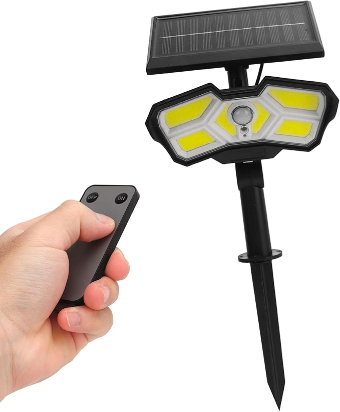 ZJchao Outdoor Solar Lights Outdoor Landscape 2400mah with 2 Brightness Modes for Home Park (ASTEY-KXK-600-128COB)