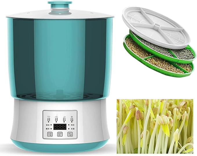Automatic Sprouter Bean Growing Machine Household Intelligence Seed Sprout Maker Automatic Sprinkler Green Seeds Growing Machine Automatic Yogurt