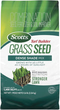 Scotts Turf Builder Grass Seed Dense Shade Mix with Fertilizer and Soil Improver Grows With Little Sunlight 5.6 lbs.
