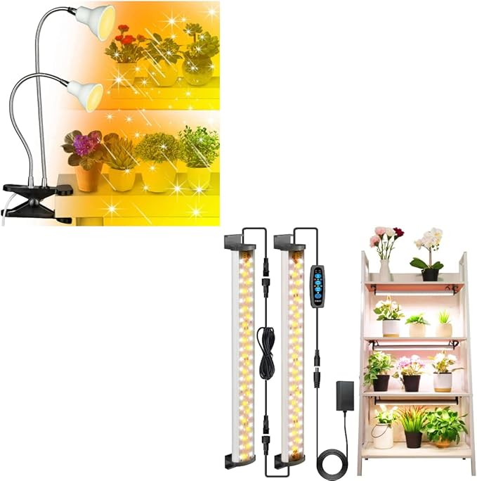 DOMMIA Plant Light for Indoor Plants Full Spectrum Grow Lights for Indoor Plants Brightness Led Grow Lights for House Plants Plant Growing Lamps for Indoor Growing