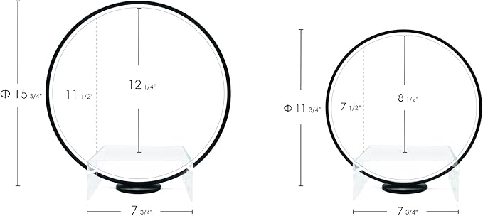 Circle Full Spectrum Plant Grow Light w/Display Stand for Terrarium Nano Fish Aquarium Bonsai Potted Plants. Gift for Mother's Day Gift for Plant Lover (11.8 in/30cm Diameter)