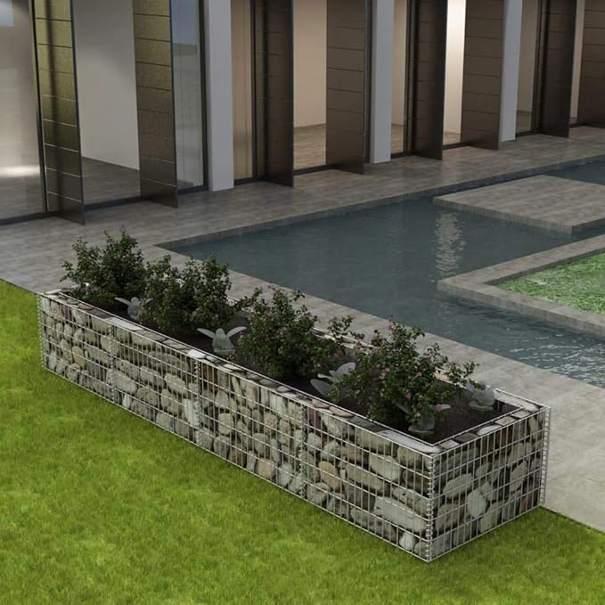 Gabion Raised Bed Steel 141.7x35.4x19.7