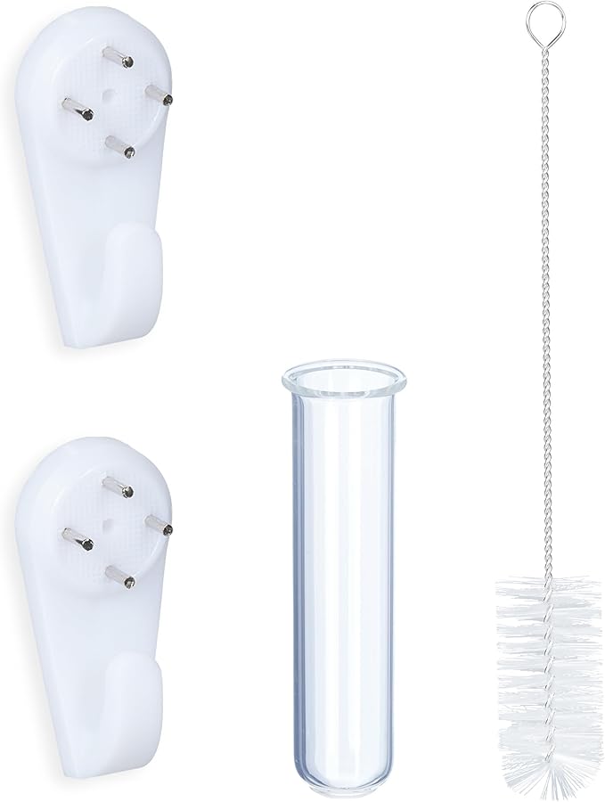 Relaxdays Plant Propagation Station Hanging Test Tube Vases with Wooden Shelf Hydroponics 3 Tier Natural/Clear