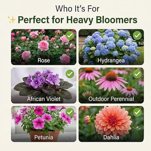BuildASoil Vegan Bloom Booster &amp Flower Fertilizer - Plant Food for Organic Hydrangea Roses Hibiscus and Vegetables - Natural Soil Flower Food - Best Fertilizer for Vegetable Garden - 1 LB Bag