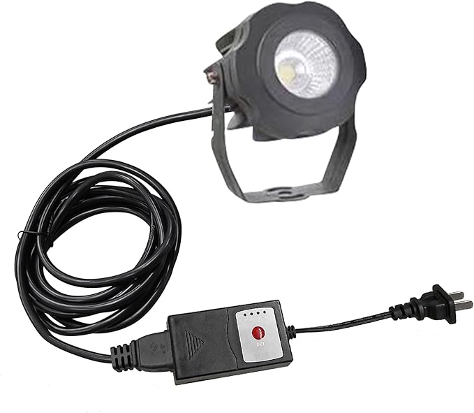kiven IP65 Waterproof LED Landscape Up Down Ligh LED Decorative Spotlight Lamp with Plug-in Cord and Timer for Indoor Outdoor Yard Step Statue Tree Art Work Show (10W Warm White)