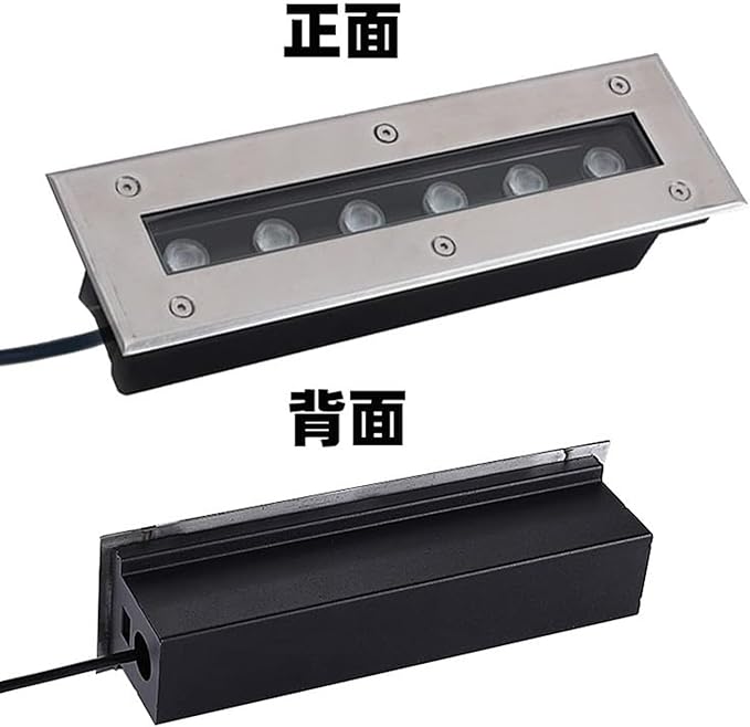 Outdoor Buried Lights - LED Landscape Lights 85-265V LED Recessed Ground Rectangular Spotlight IP65 Garden Waterproof Street Lamp for Outdoor Sidewalk Garden(Yellow Light6W)