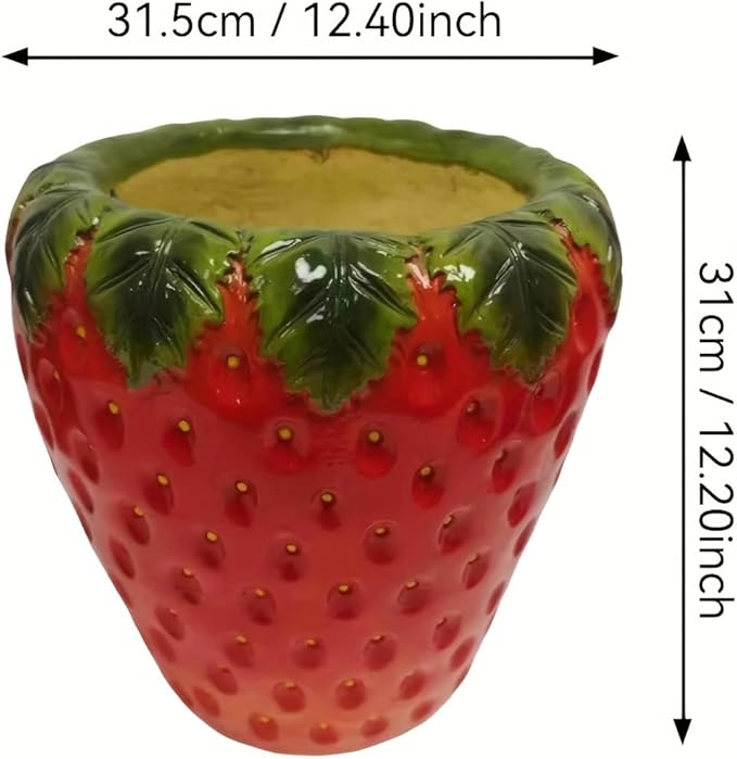 Creative Strawshaped Flower Pot 12.4 inch Large Artificial GFruit Flowerpot Suitable for Home Decoration Indoor and Outdoor GDecoration Multi Purpose and Novel Outdoor Flower Pot