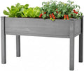 48x24x30In Raised Garden Bed with Legs – Wooden Planter Box with Bed Liner for Outdoor Flowers Vegetable Herb FruitErgonomic HeightPet &amp Animal Proof Plant stand for Backyard Patio Balcony Grey