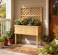 Self Draining Raised Garden BedElevated Wood Planter with for Climbing Plantswith Legs and Drainage Holes