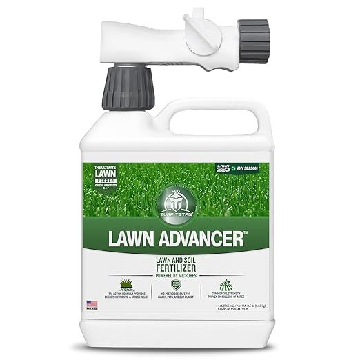 Turf Titan Lawn 360 Early Summer Drought Defender &amp Lawn Advancer Bundle - Grass Care Bundle for Resilient Green Grass – Complete Early Summer Yard Fertilizer Solution with Hose End Sprayer