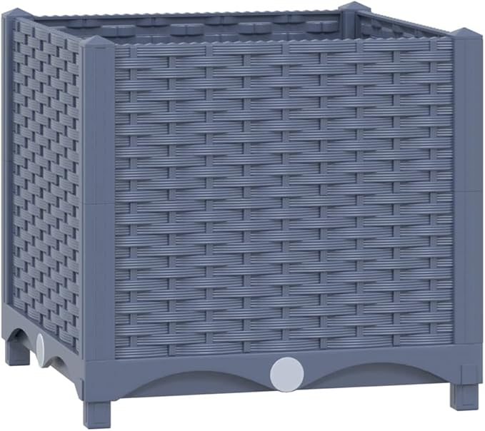 Raised Bed Garden beds Outdoor Raised Flower Bed Standing Planter Gardening Box Suitable for Orchard Courtyard Arboretum Nursery 15.7x15.7x15 Polypropylene