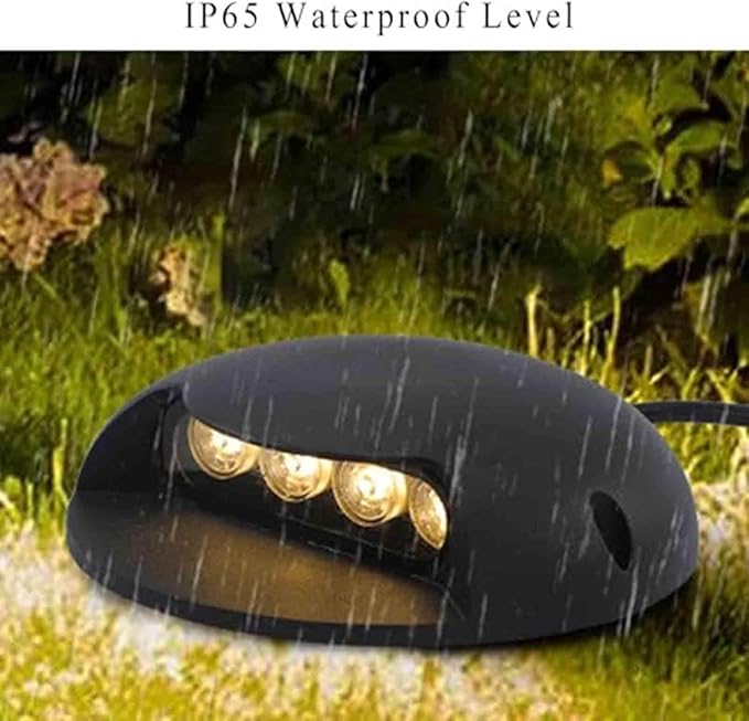 IP65 Waterproof LED Underground Light - 1-Sided Glow Landscape Spotlight for Garden Patio Pathway and Steps (Yellow Light 2W-24V)