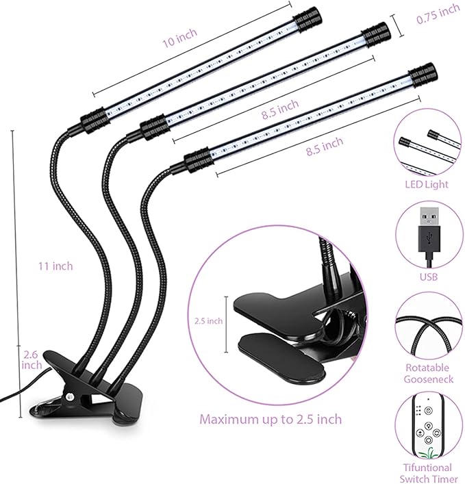 LED Grow Light USB Phyto Lamp Full Spectrum with Control Phytolamp for Plants Seedlings Flower Home Tent