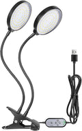 Pssopp Plant Grow Light 5 Dimmable Levels Full Spectrum Height Adjustable Plant Growing Lamp with Timing Function for Indoor Plants (2 Heads)