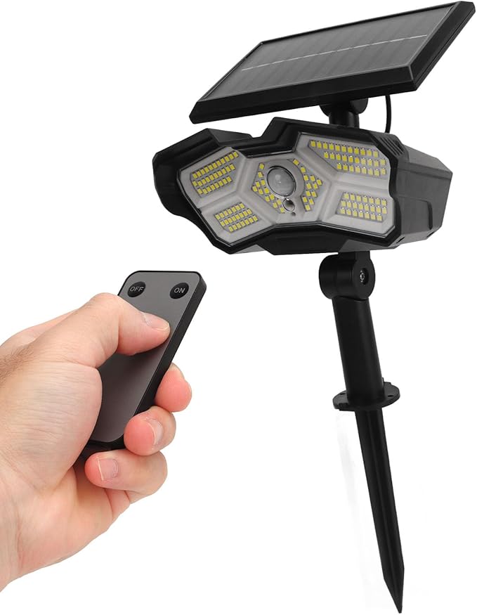 ZJchao Outdoor Solar Lights Outdoor Landscape 2400mah with 2 Brightness Modes for Home Park (ASTEY-KXK-600-128LED)