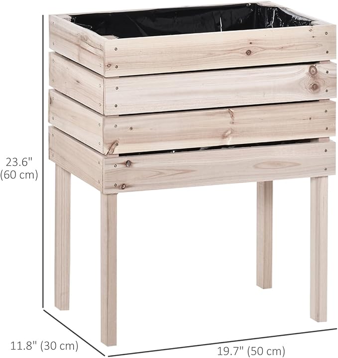 Planter Raised Beds Flower Bed Garden Planters 4PCS Wooden DIY Shape for Flowers Vegetables