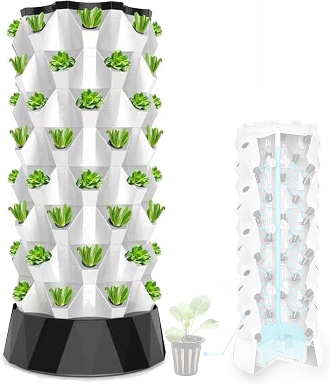 Hydroponic Grow Kit Hydroponics Vertical Grow Kit Tower Hydroponic Growing Kit Hydroponic Equipment Vertical Tower for Indoor Hydroponics Tower140cm