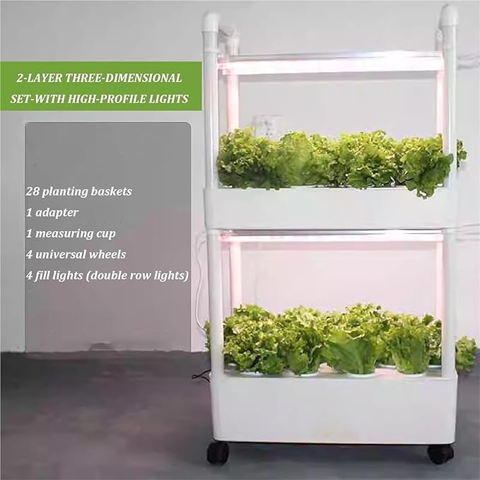 Hydroponics Growing Systems Kit Indoor Garden Hydroponic Growing Systems(Double Layer)