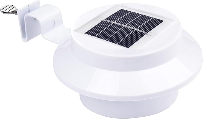 Yescom Outdoor 3 LED Solar Power Garden Gutter Light IP44 Cool White Yard Doorway Fence Lamp with Bracket