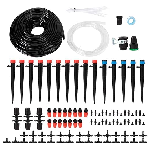Topyond Garden Irrigation System 40m Automatic Drip Irrigation Kit Water Saving Hose Watering Set for Garden IrrigationDrip Irrigation System for Garden Watering