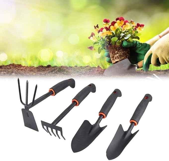 Garden Shovel4Pcs/Set Thickened Garden Shovel Rake Tool Set Home Gardening Accessories for Flower Planting