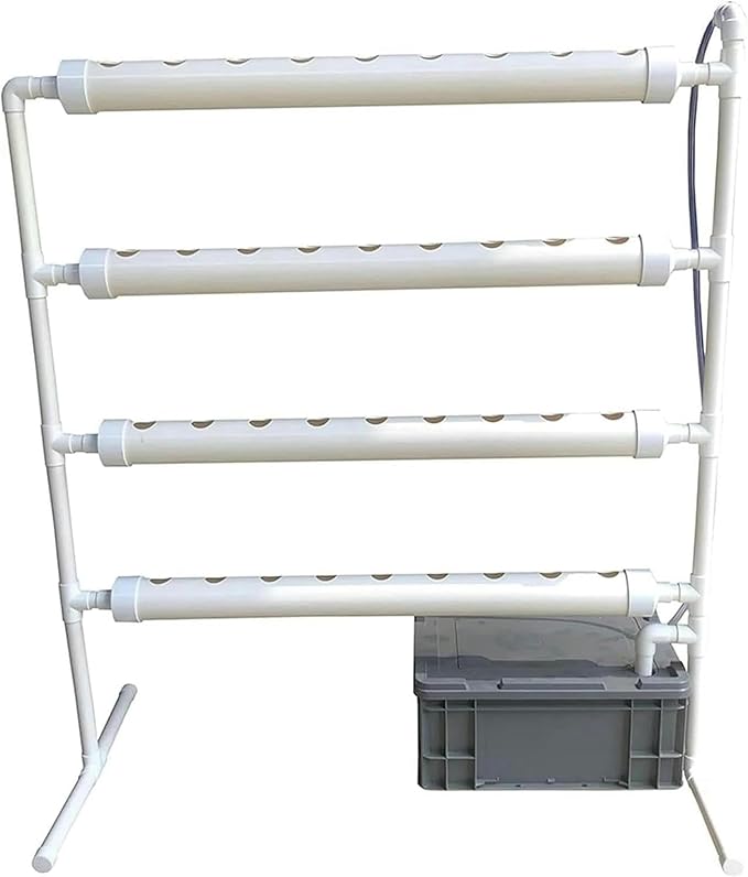 AMNOOL Hydroponics Growing System Hydroponic Grow Kit 36 Holes Pipe Grow Kit Indoor Greenhouse Planting Box Gardening System Nursery Pot Hydroponic Rack Hydroponic Tower**1