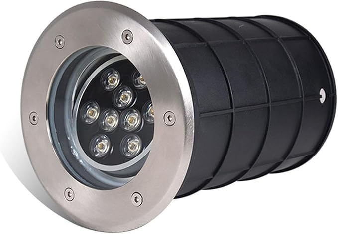 Outdoor Recessed LED Ground Spotlight - Ground Landscape Light AC85-110V Adjustable Angle Underground Light IP65 Waterproof Garden Buried Lights/for Driveway Deck Step Round Landscape Lamp ( Co