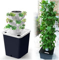 Tower Garden Hydroponics Growing System 10-30-Plant Sites Vertical Garden Planter Indoor Smart Garden Kit with Pump and Movable Water Tank (No Seedlings Included) (Color : Gris Size : 15 Holes)