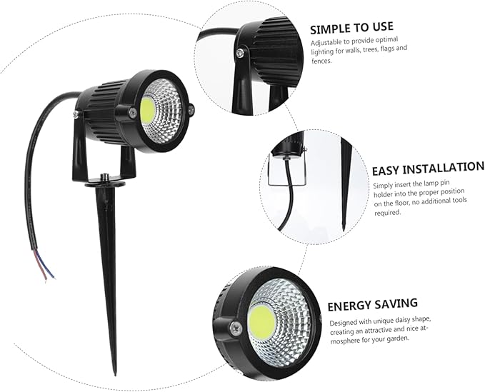 DOITOOL 10pcs Led In-ground Landscape Light Outdoor Lighting for Pathways Gardens and Patios Rated for All Weather Use