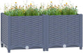Raised Bed PlanterGarden BedGalvanized Raised Garden BedPlanter Raised bedsGalvanized Planter31.5x15.7x15 Polypropylene