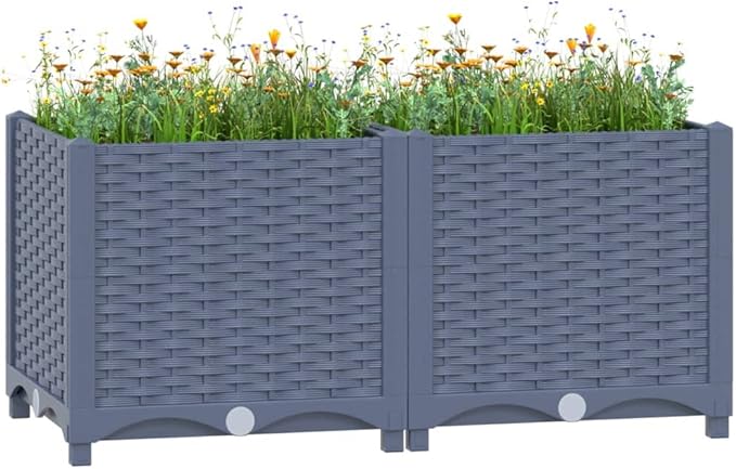 YAFF Raised Bed 31.5x15.7x15 Polypropylene (11.396lbs)