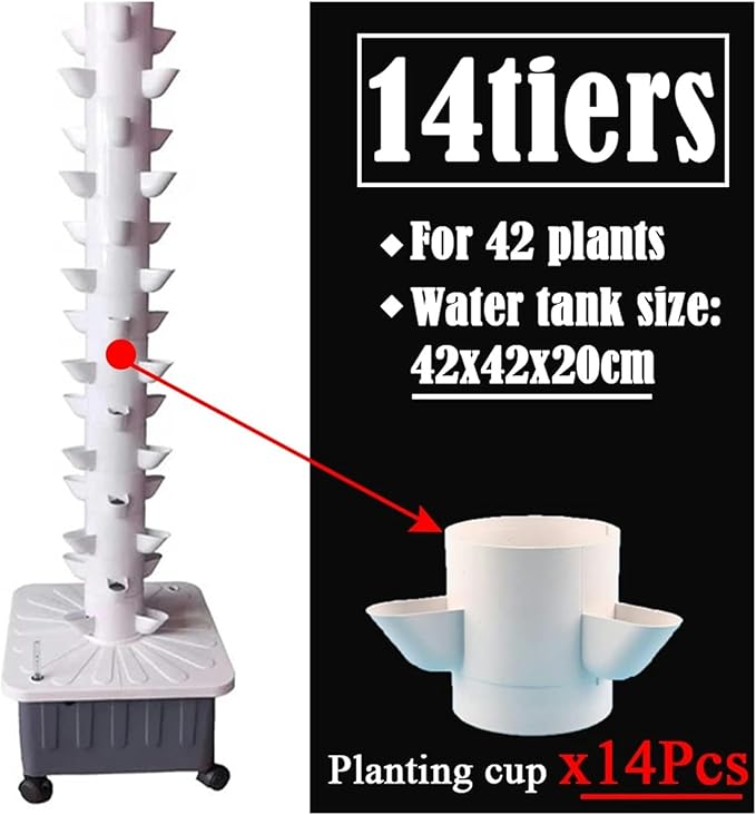 Hydroponics Growing System DIY Balcony Hydroponic Growing System Detachable Pp Colonization Cups Home Garden Farm Greenhouse Vertical Tower Planters Indoor Garden