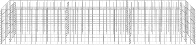 Galvanized Steel Gabion Raised Bed 270x50x50cm Garden Planter Box for Flowers Plants Patio Border