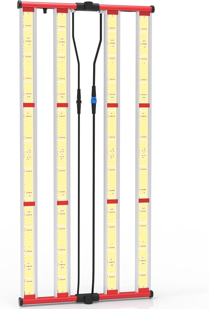 AGLEX 420W Full Spectrum LED Grow Light with UV &amp IR 1360 LEDs Dimmable Daisy Chain High PPFD Bar Style 4x5 ft Coverage Foldable for Indoor Plant Growing Commercial Seeding Veg Flower - M400