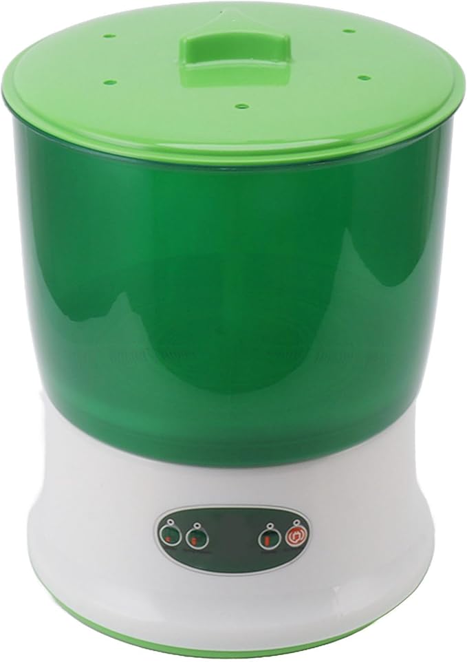 JTLB Bean Sprouts Machine 3 Layer Automatic Seed Sprouter Kit with Pressing Plate for Home Kitchen Countertop Large Capacity Bean Sprouts Grower Germination Kit (US Plug 110V)