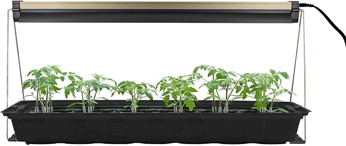 Ferry-Morse Indoor Grow Light Fixture with T5 Bulb Compact Size 24 x 11in. Easy to use and Setup for Seed Starting Growing seedlings &amp cuttings Indoors