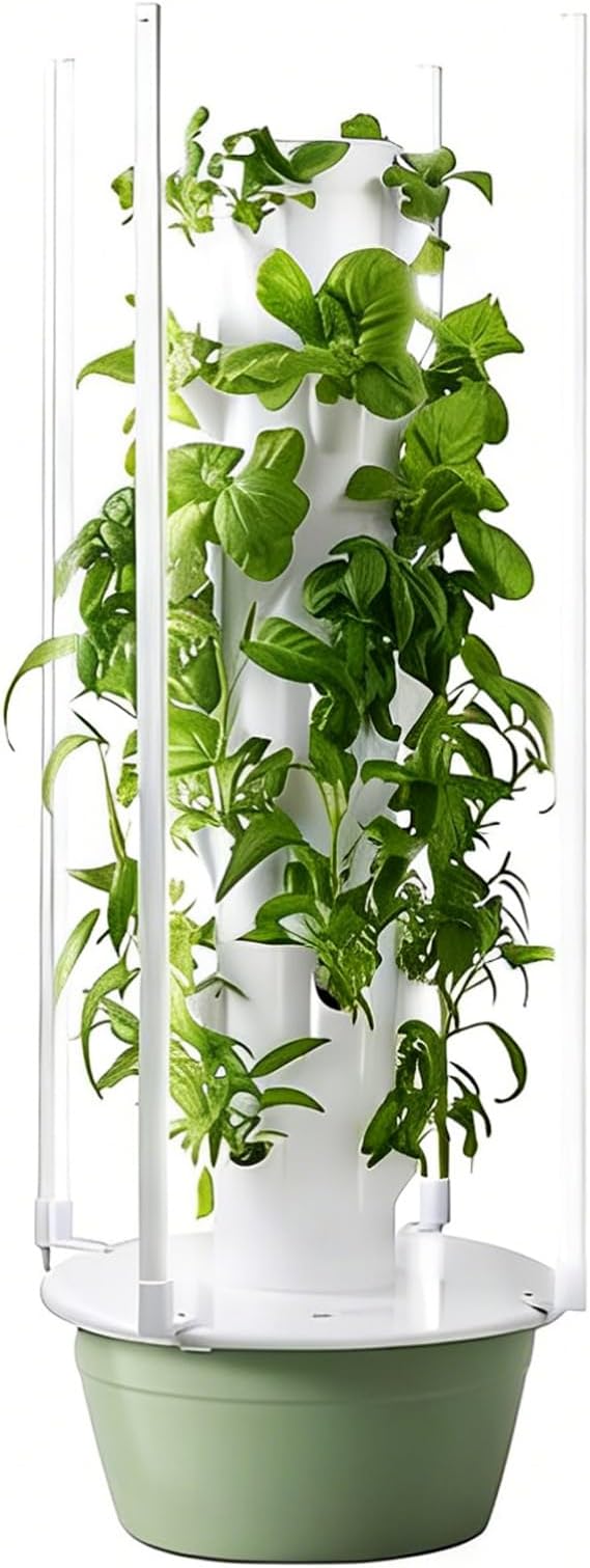 Hydroponics Growing System with LED Lights 5/7/9 Layers Indoor Vertical Hydroponics Tower Hydroponic Growing Kit with Automatic Water Circulation for Fruit and Vegetables 9Layer