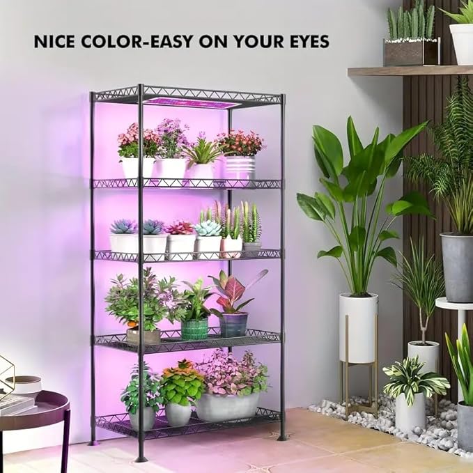 Under Cabinet Grow Light 616 LEDs Plant Grow Lights for Shelf with 3/9/12H Timer 43W Full Spectrum Led Grow Light 10 Dimmable Levels for Seedling Veg Succulents -4PCS